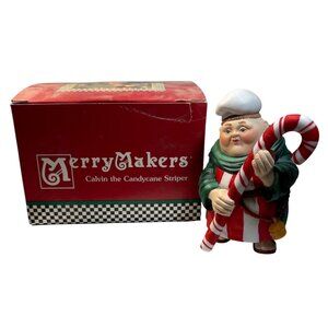Merrymakers Calvin The Candycane Striper Figurine Dept 56 With Box Monks